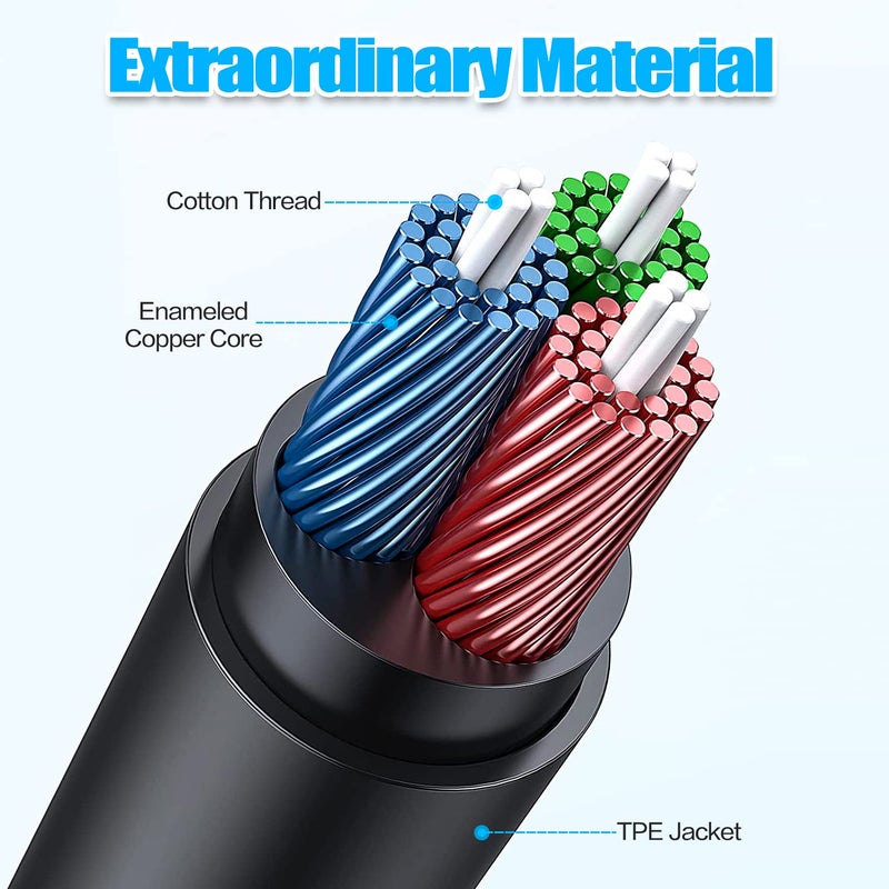 Inovat 1.5M 5 Feet 3.5mm Jack Audio Stereo Earphone M/F Extension Cable Cord Male to Female - Image 2
